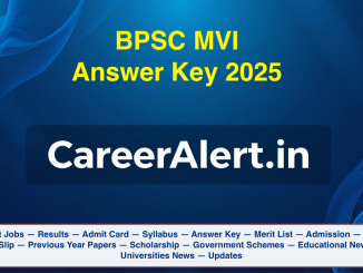 BPSC MVI Answer Key 2025