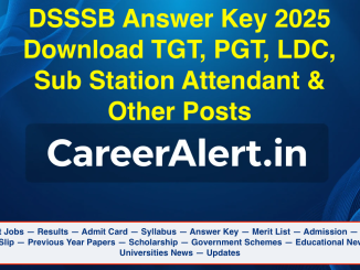 DSSSB Answer Key 2025