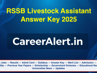 RSSB Livestock Assistant Answer Key 2025